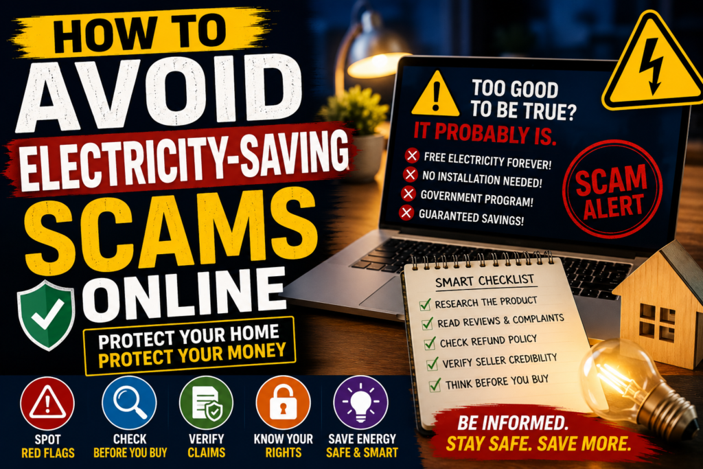 electricity-saving scams online